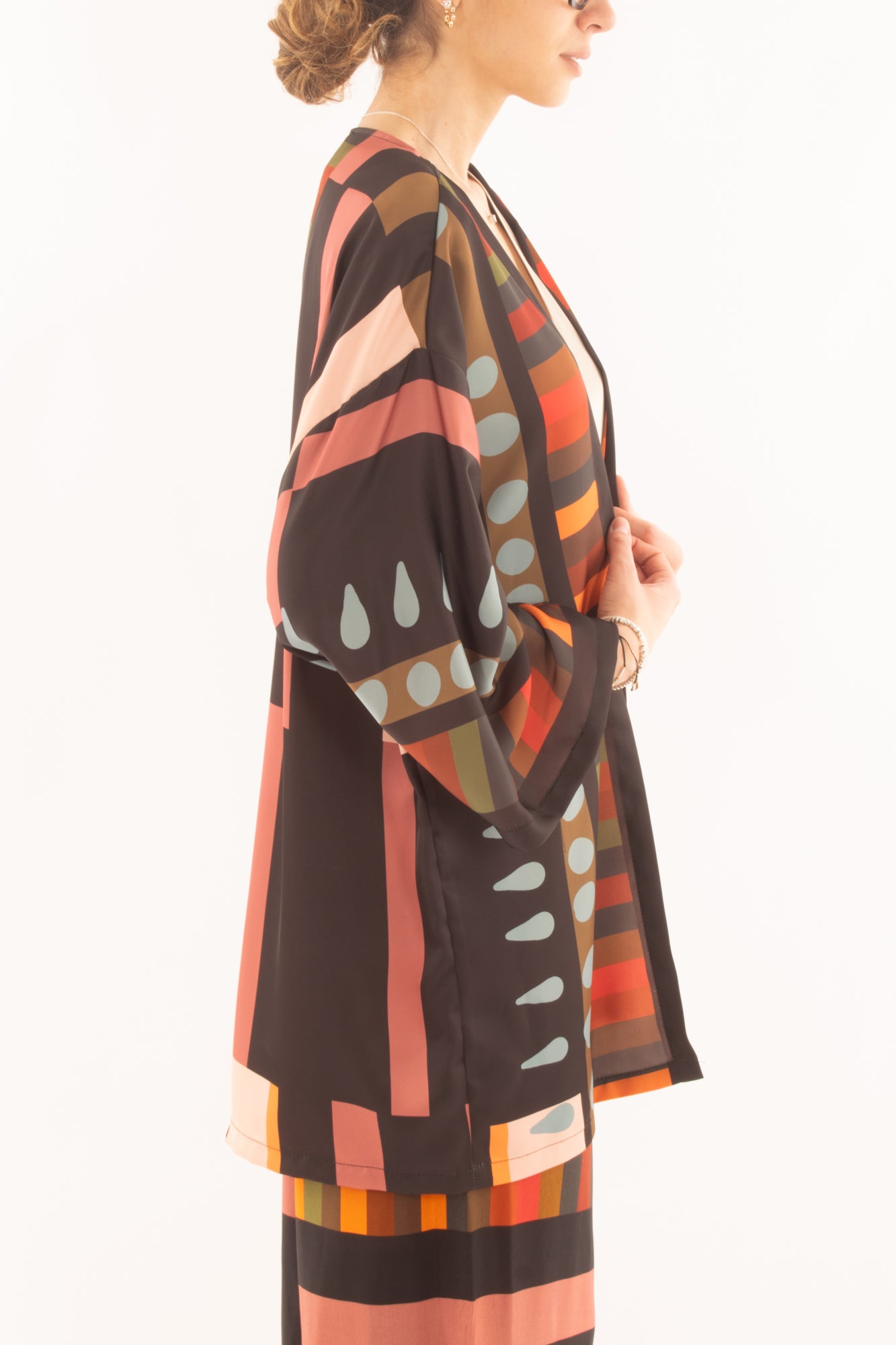 Kimono geometrico da Donna Dixie - Multicolor