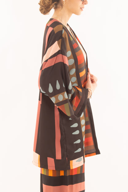 Kimono geometrico da Donna Dixie - Multicolor