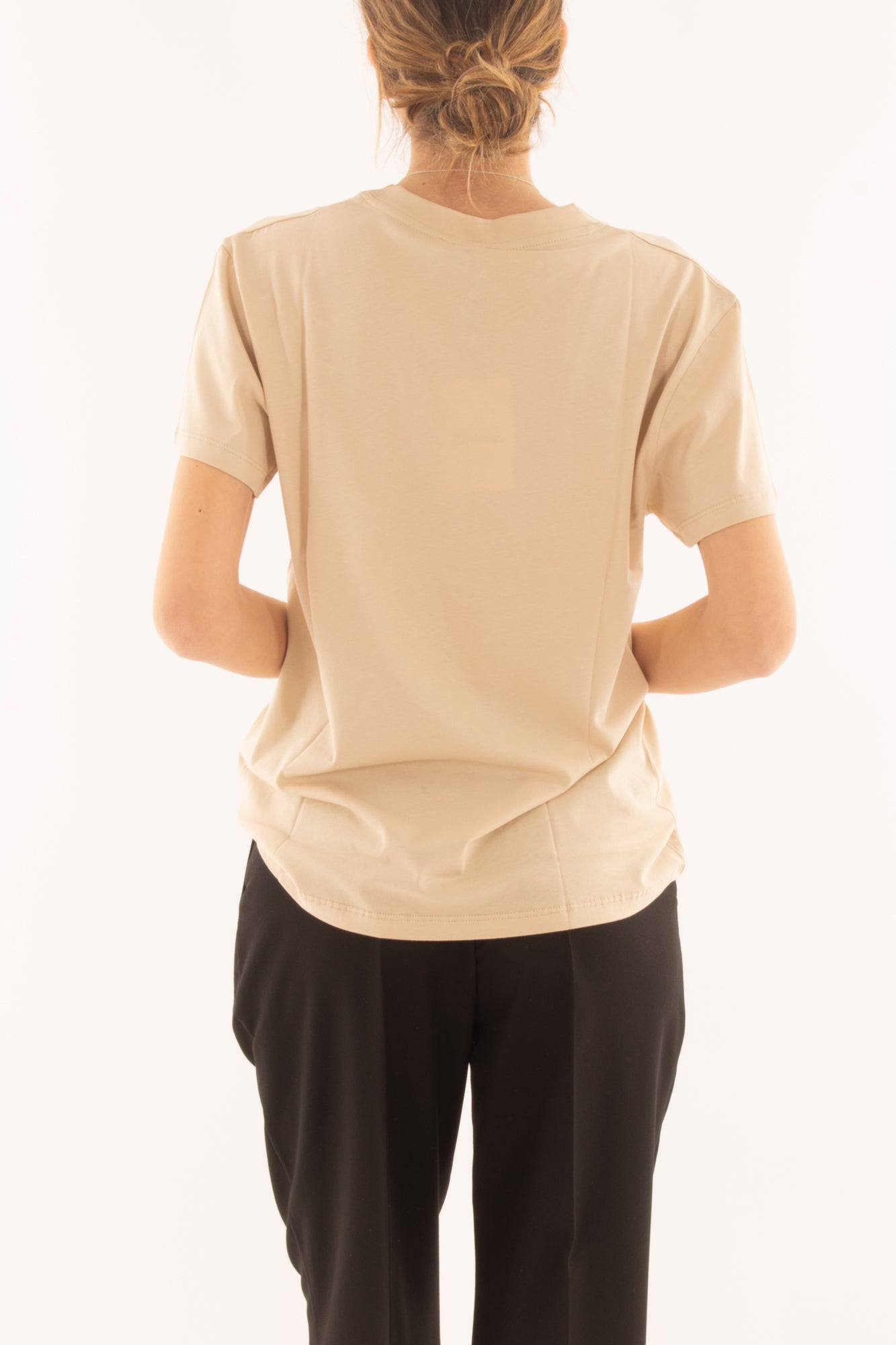 T- shirt con scritta da Donna Dixie - Avorio