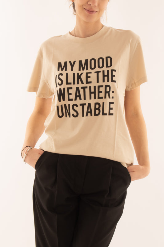 T- shirt con scritta da Donna Dixie - Avorio