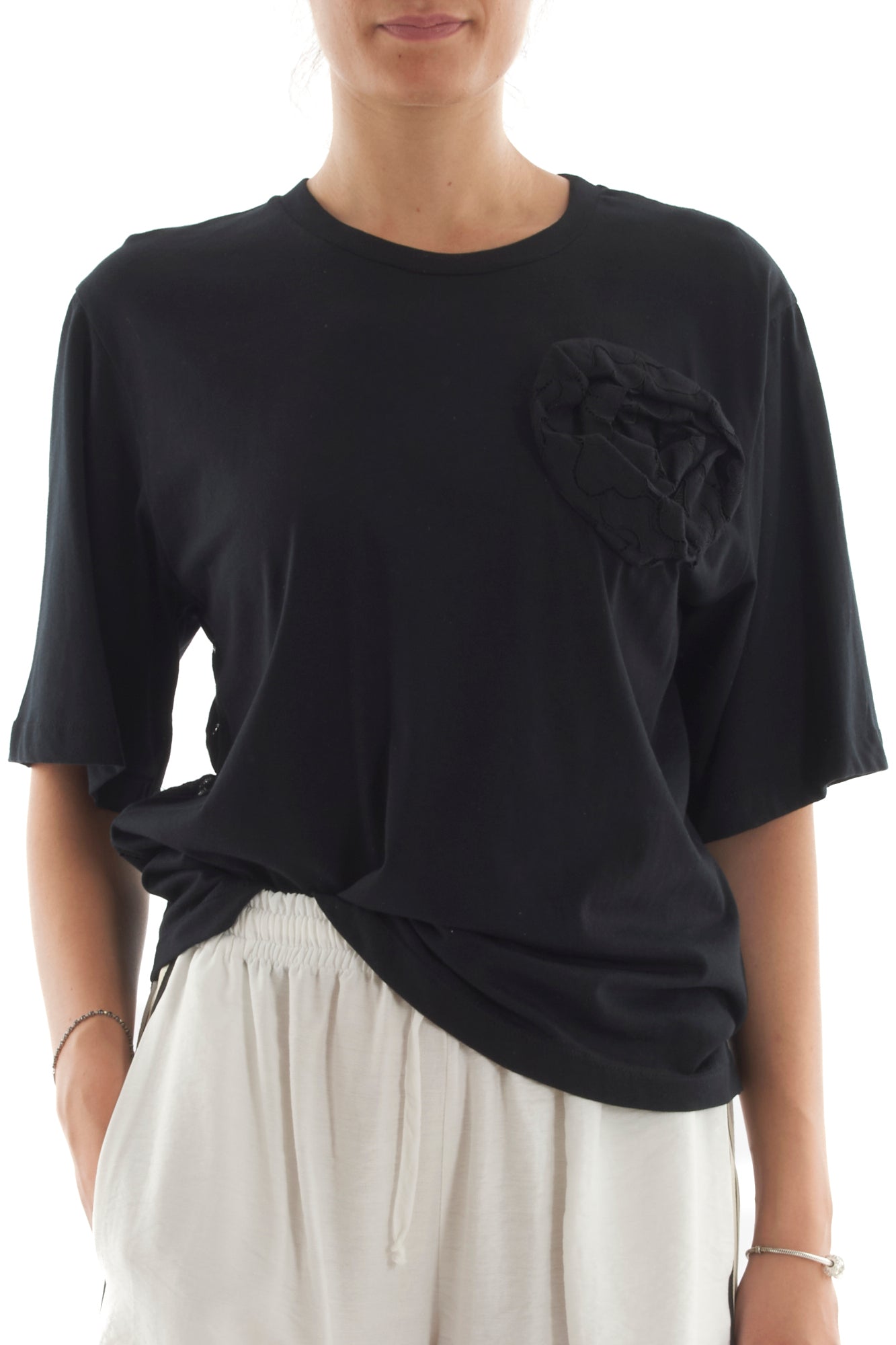 maglia con pizzo da Donna Dixie - Nero
