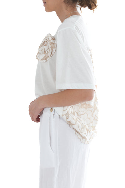 maglia con pizzo da Donna Dixie - Panna