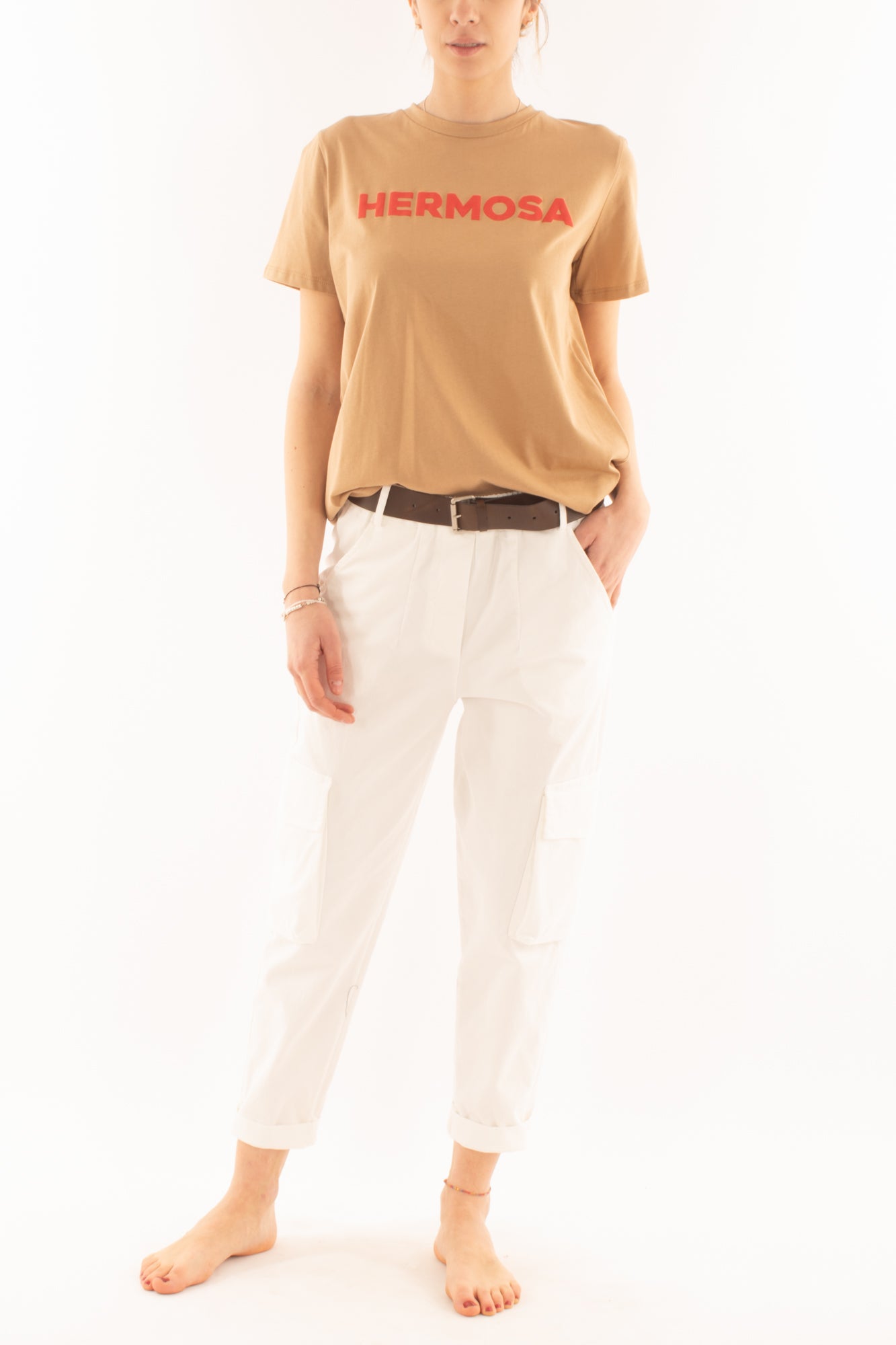 T-shirt con scritta 'hermosa' da Donna Dixie - Biscotto