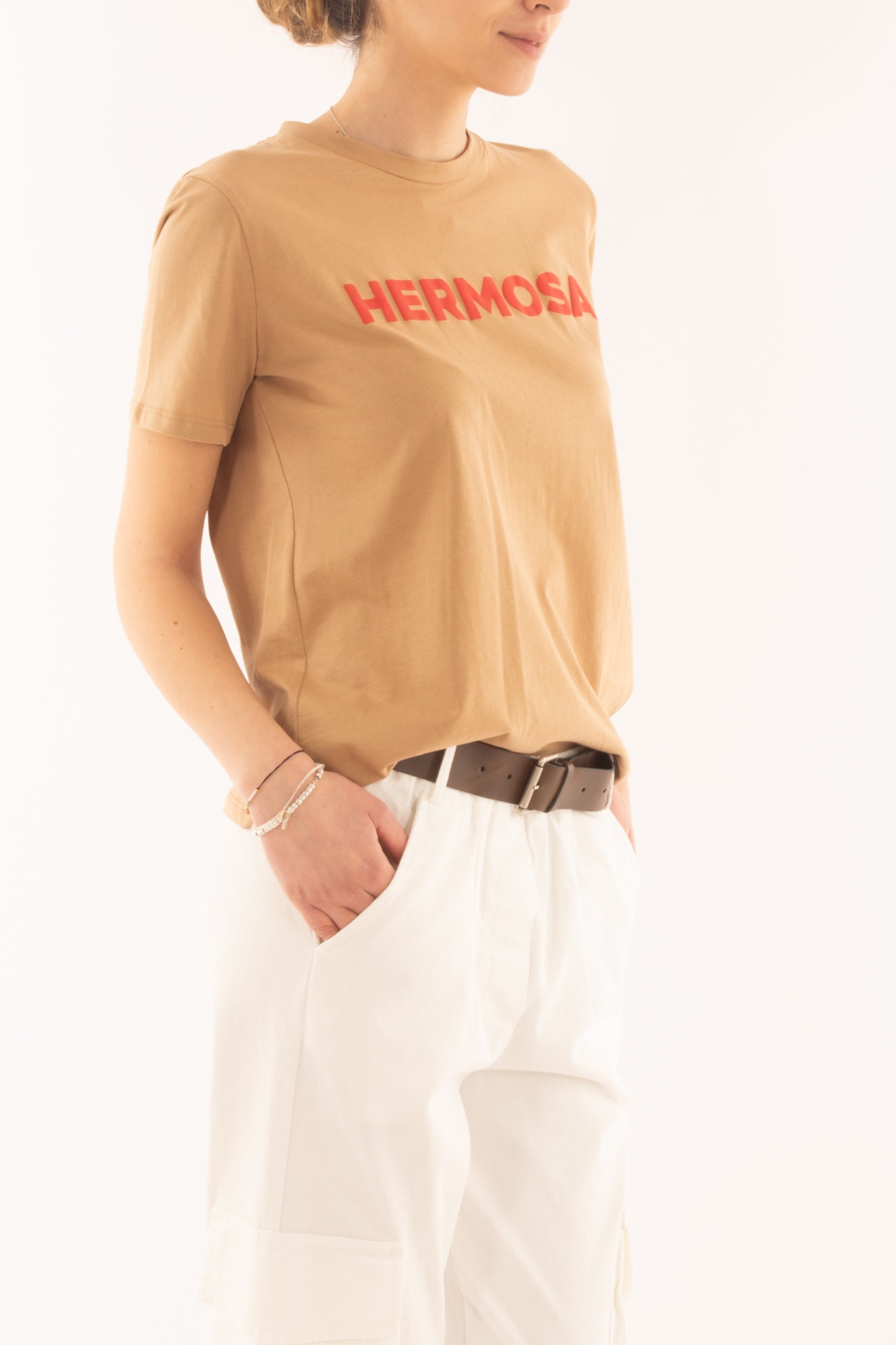 T-shirt con scritta 'hermosa' da Donna Dixie - Biscotto