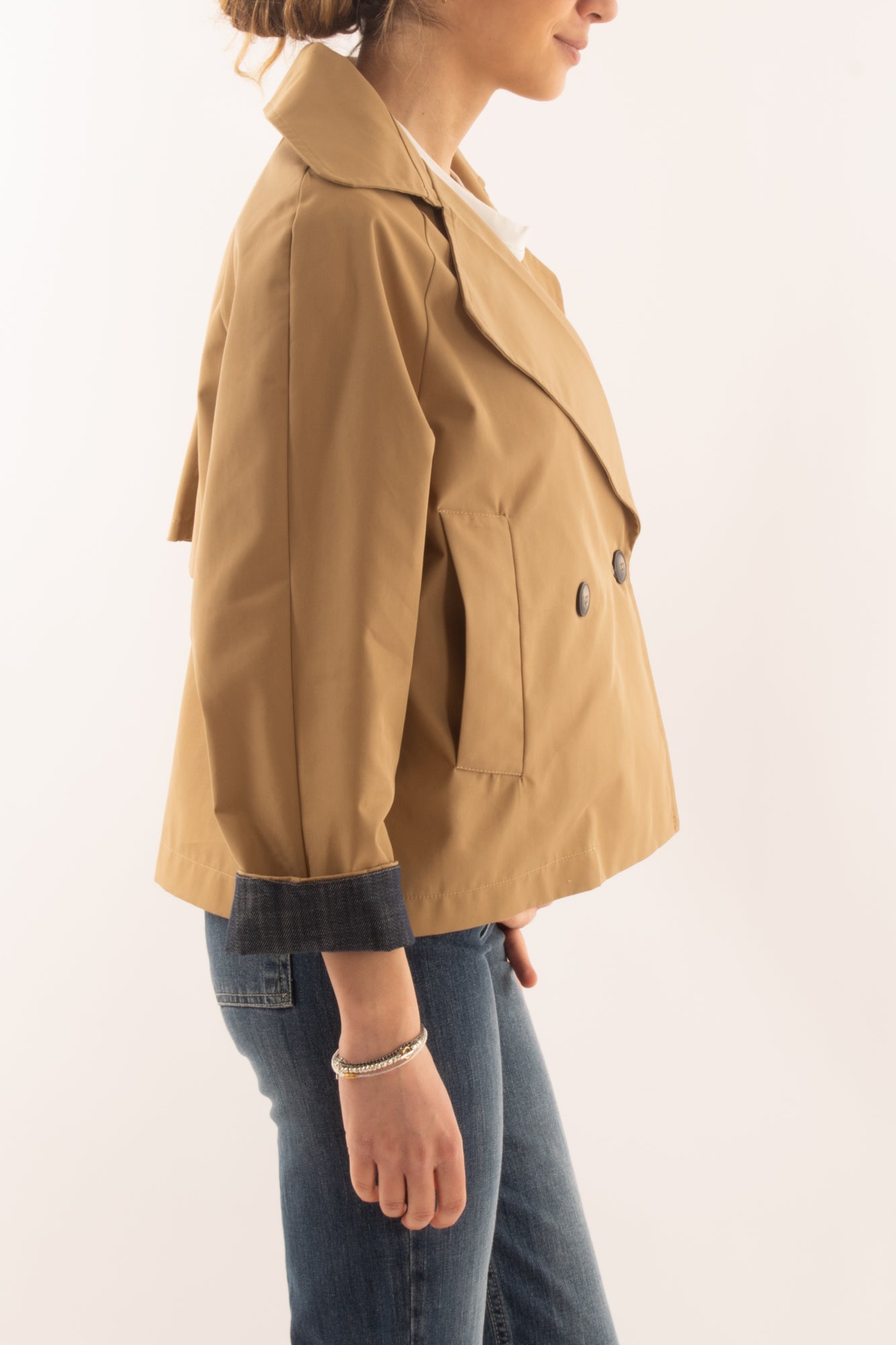 Trench corto da Donna Dixie Camel