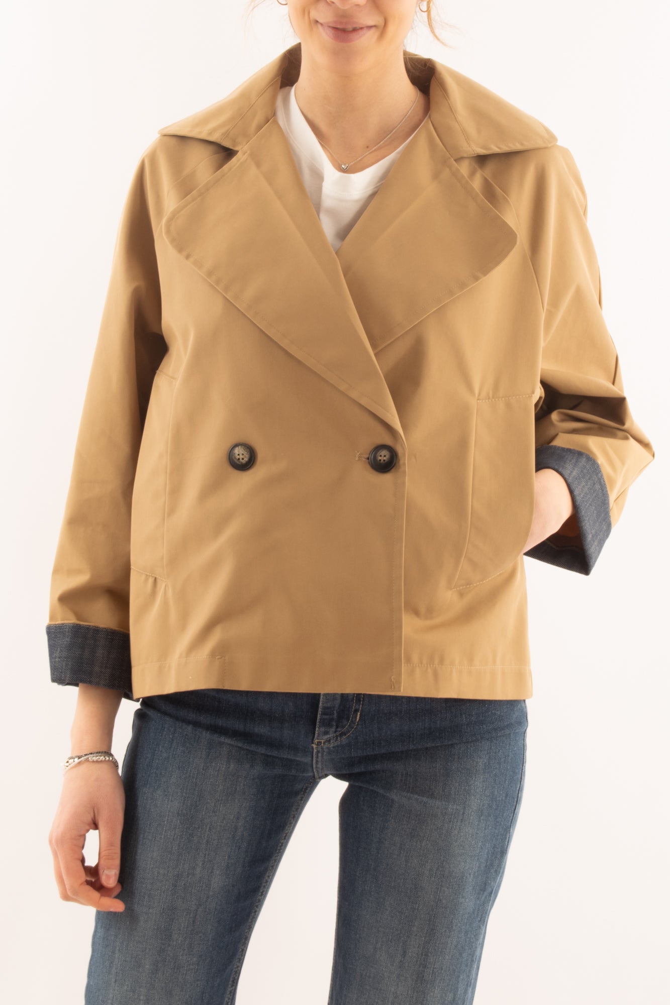 Trench corto da Donna Dixie Camel