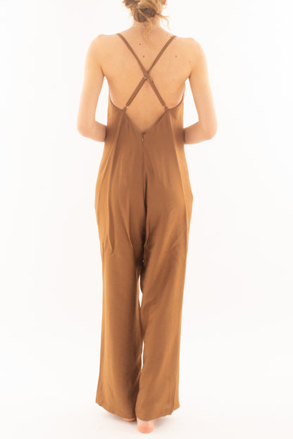 Tuta con pantalone palazzo da Donna Dixie - Tabacco