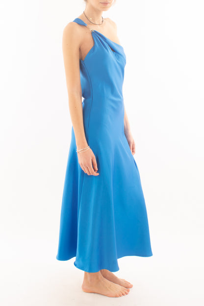 Abito lungo monospalla da Donna Imperial - Bluette
