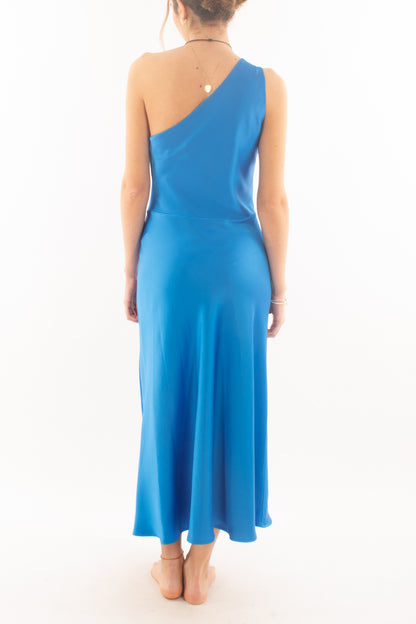 Abito lungo monospalla da Donna Imperial - Bluette