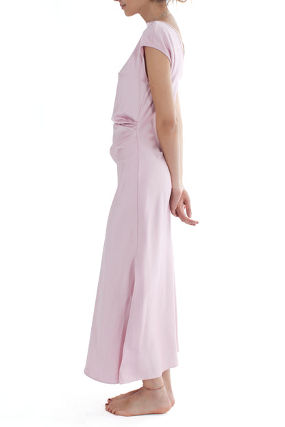 Abito lungo con drappeggio da Donna Imperial - Pink