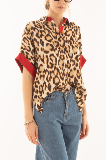 Camicia leopardata da Donna Imperial Beige