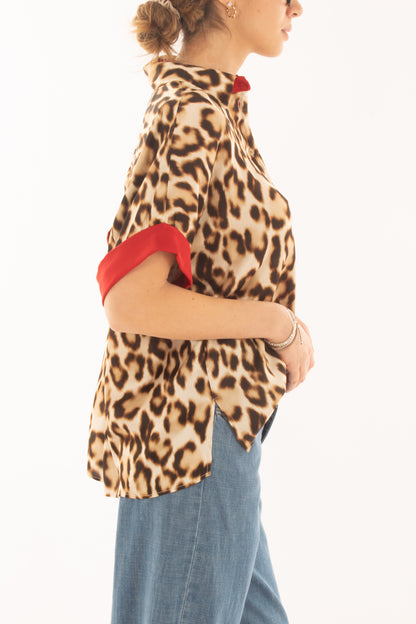 Camicia leopardata da Donna Imperial Beige