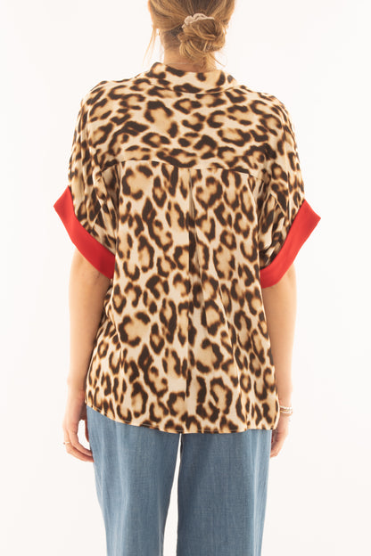 Camicia leopardata da Donna Imperial Beige