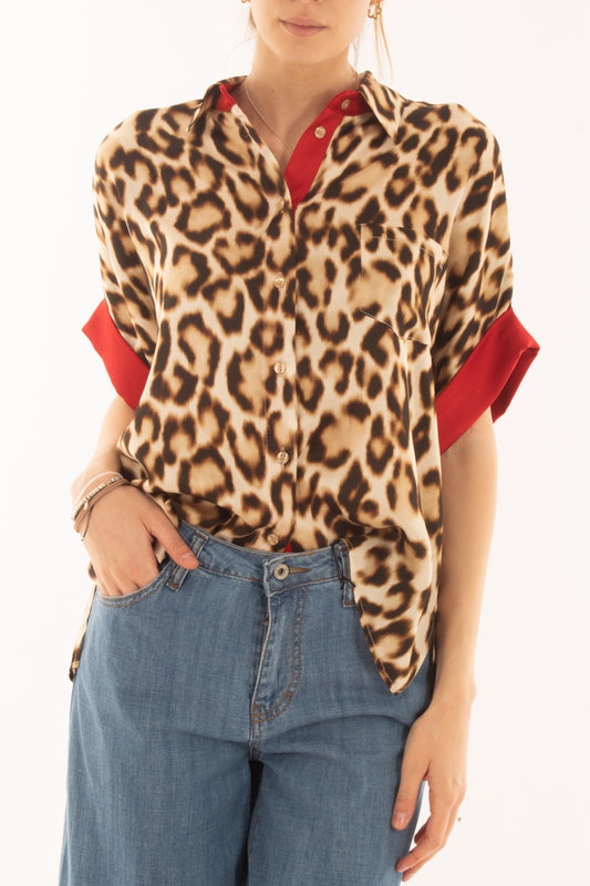 Camicia leopardata da Donna Imperial Beige