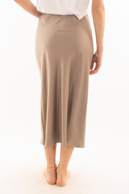 Gonna in satin da Donna Imperial - Almond