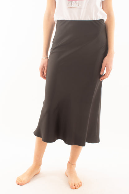 Gonna in satin da Donna Imperial - Nero