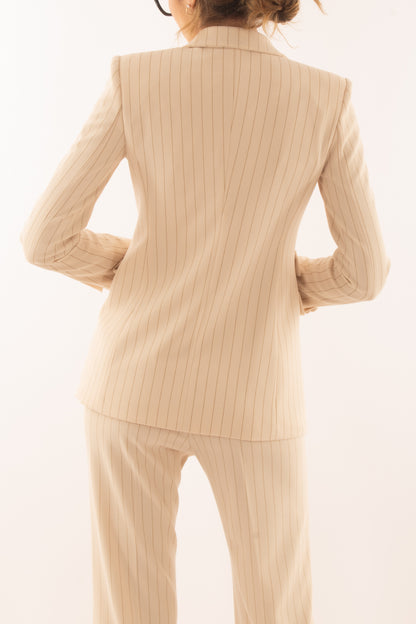 Giacca doppio petto gessata da Donna Imperial - Avena