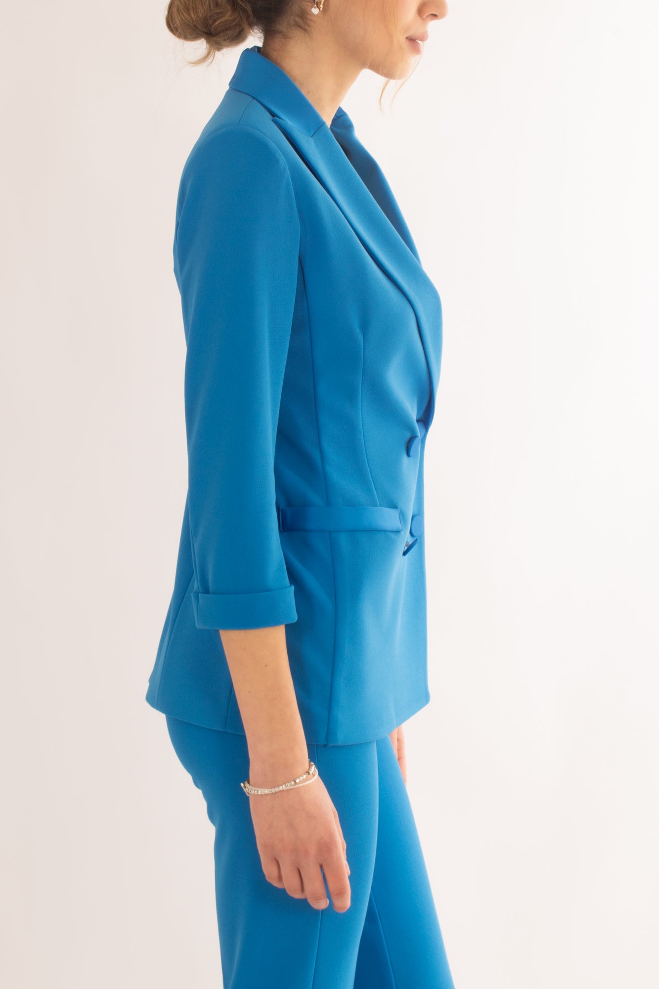 Giacca con manica 3/4 doppio petto da Donna Imperial- Bluette