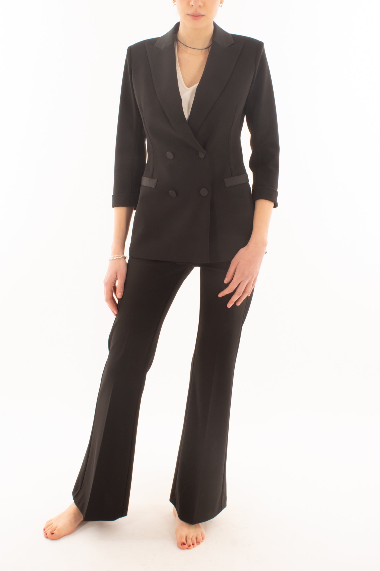 Giacca con manica 3/4 doppio petto da Donna Imperial - Nero