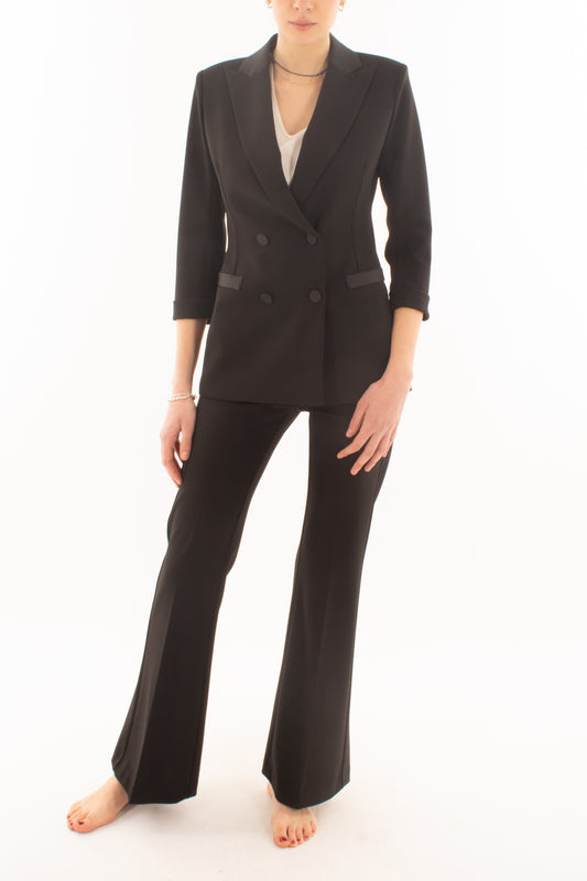 Giacca con manica 3/4 doppio petto da Donna Imperial - Nero