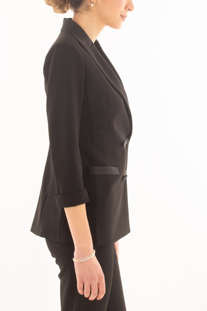 Giacca con manica 3/4 doppio petto da Donna Imperial - Nero