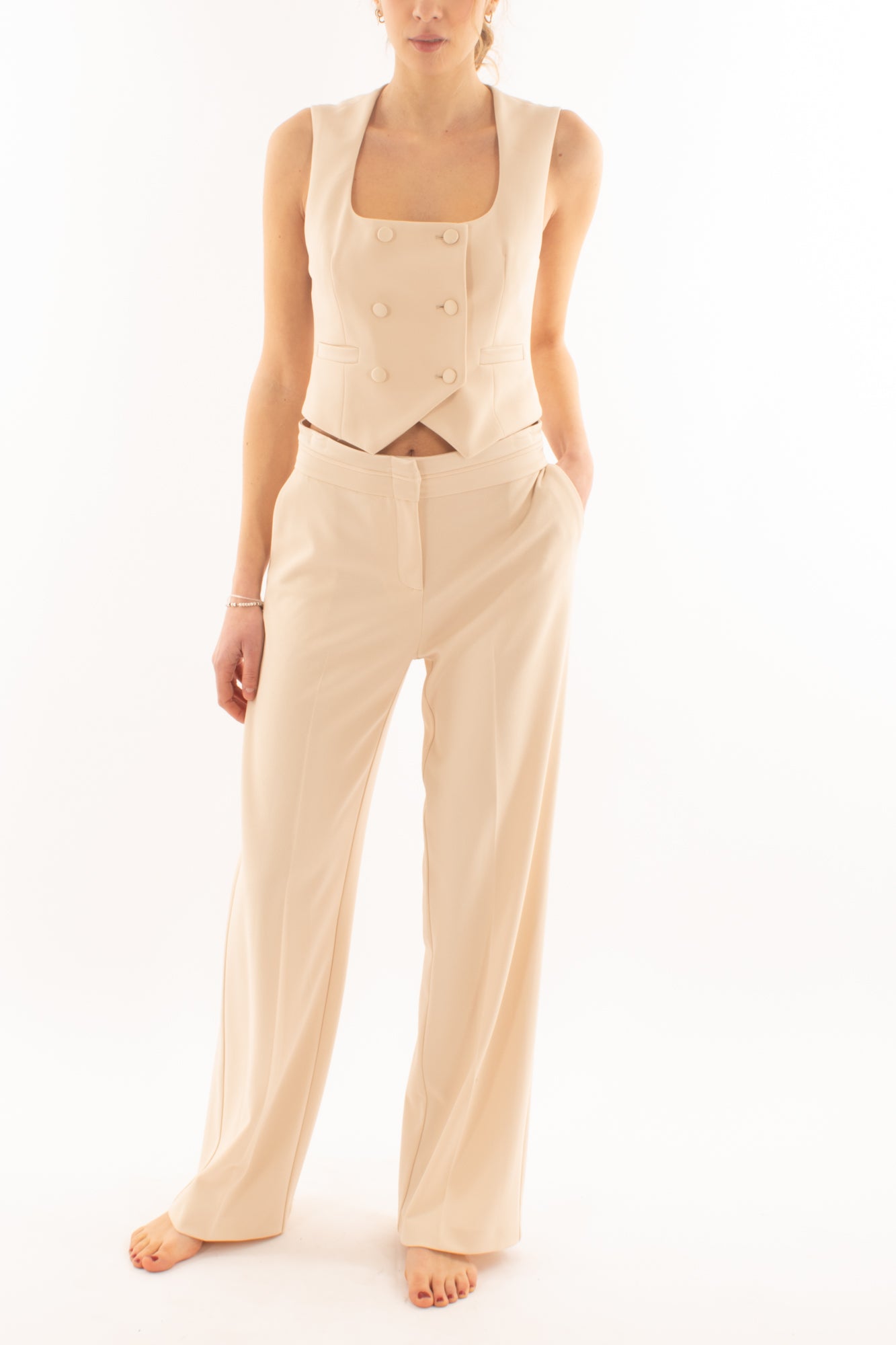 Gilet doppio petto da Donna Imperial - Avena