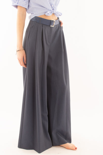 IMPERIAL Pantalone super palazzo da Donna Imperial - Denim Denim