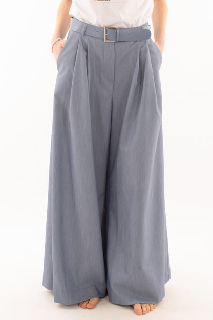 Pantalone super palazzo da Donna Imperial - Blu denim