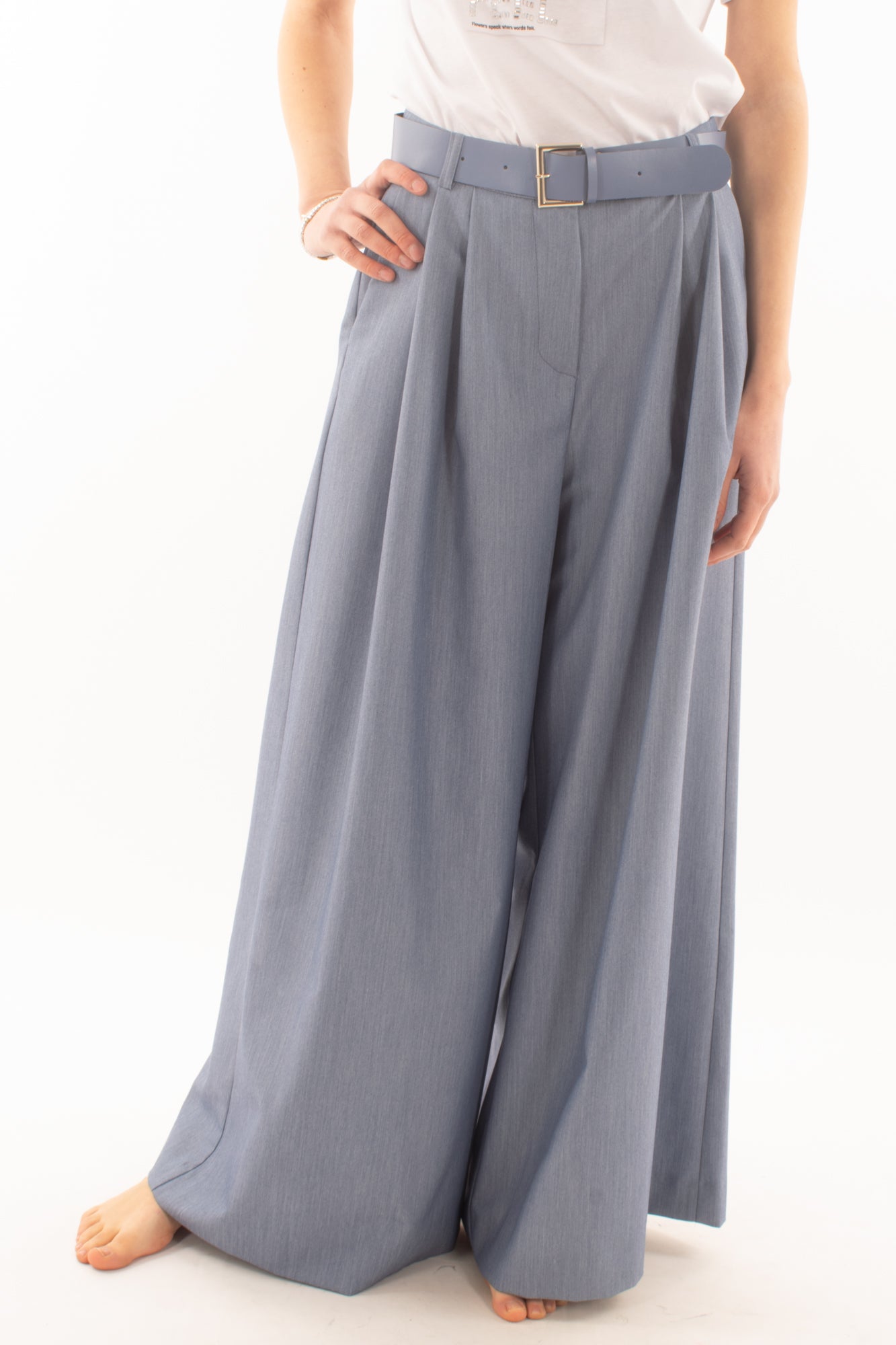 Pantalone super palazzo da Donna Imperial - Blu denim