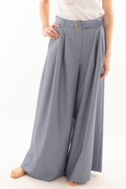 Pantalone super palazzo da Donna Imperial - Blu denim