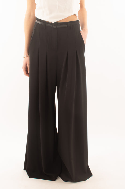 Pantalone palazzo con cinta da Donna Imperial - Nero