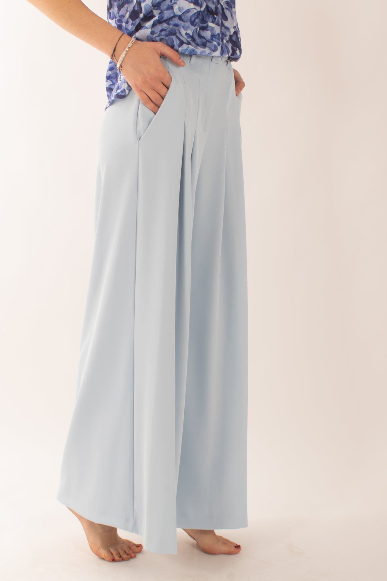 Pantalone palazzo con cintina da Donna Imperial - Sky