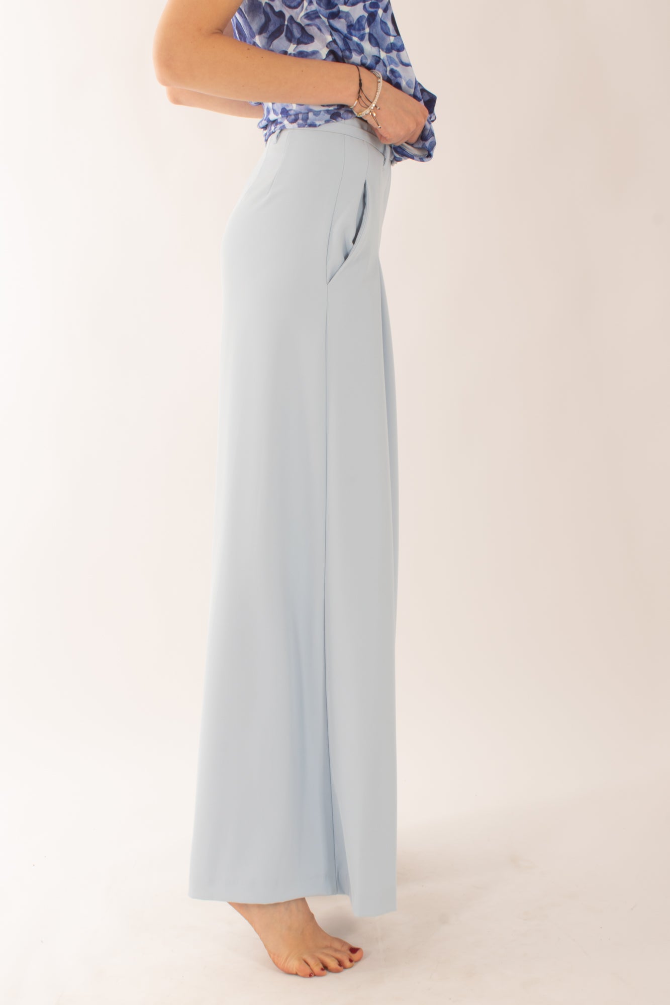 Pantalone palazzo con cintina da Donna Imperial - Sky
