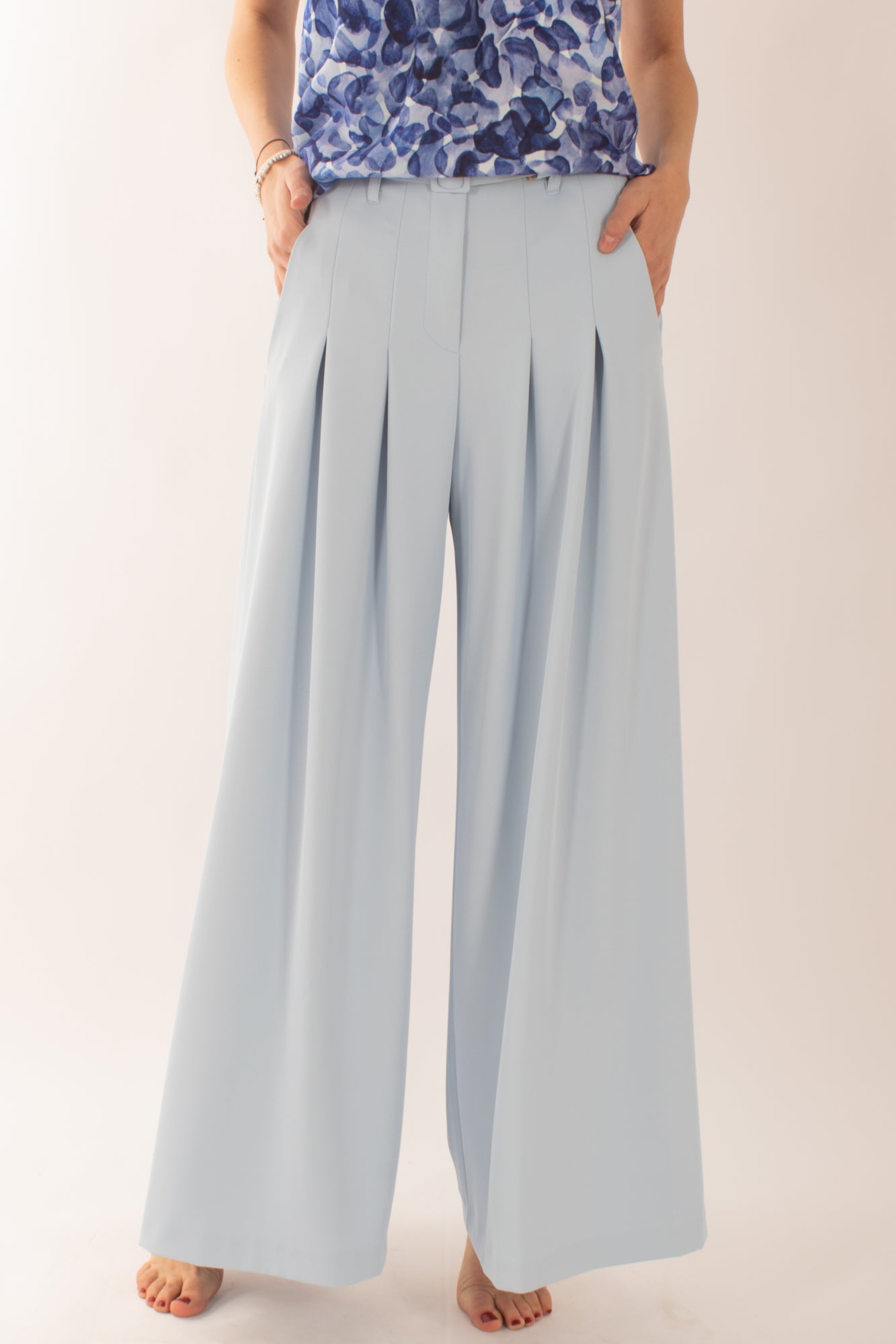 Pantalone palazzo con cintina da Donna Imperial - Sky