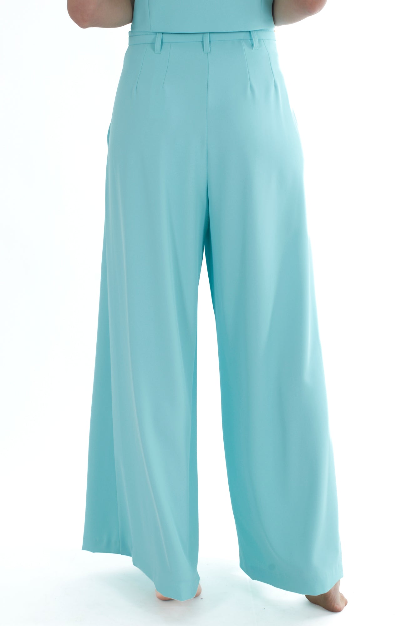 IMPERIAL pantalone palazzo con pence profonde da Donna Imperial Acqua Acqua