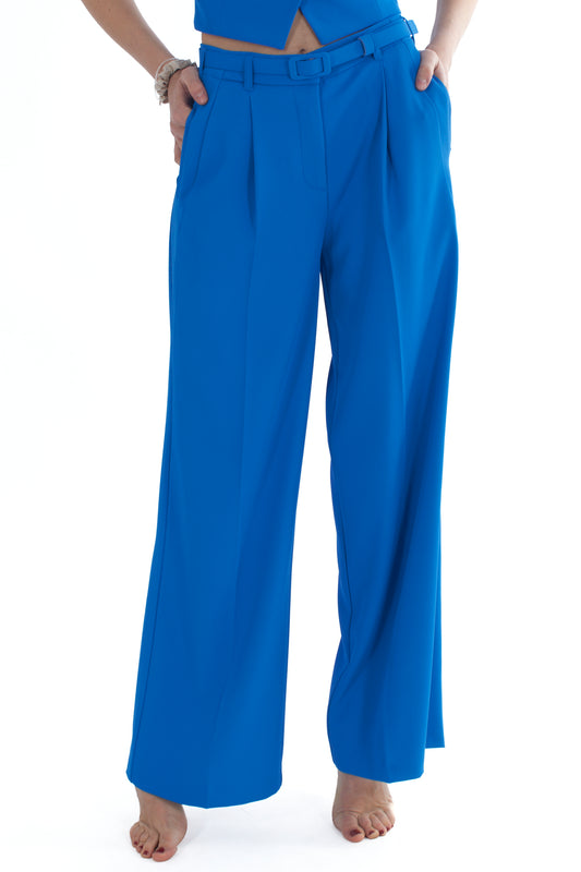 IMPERIAL pantalone palazzo con pence profonde da Donna Imperial Acqua Royal