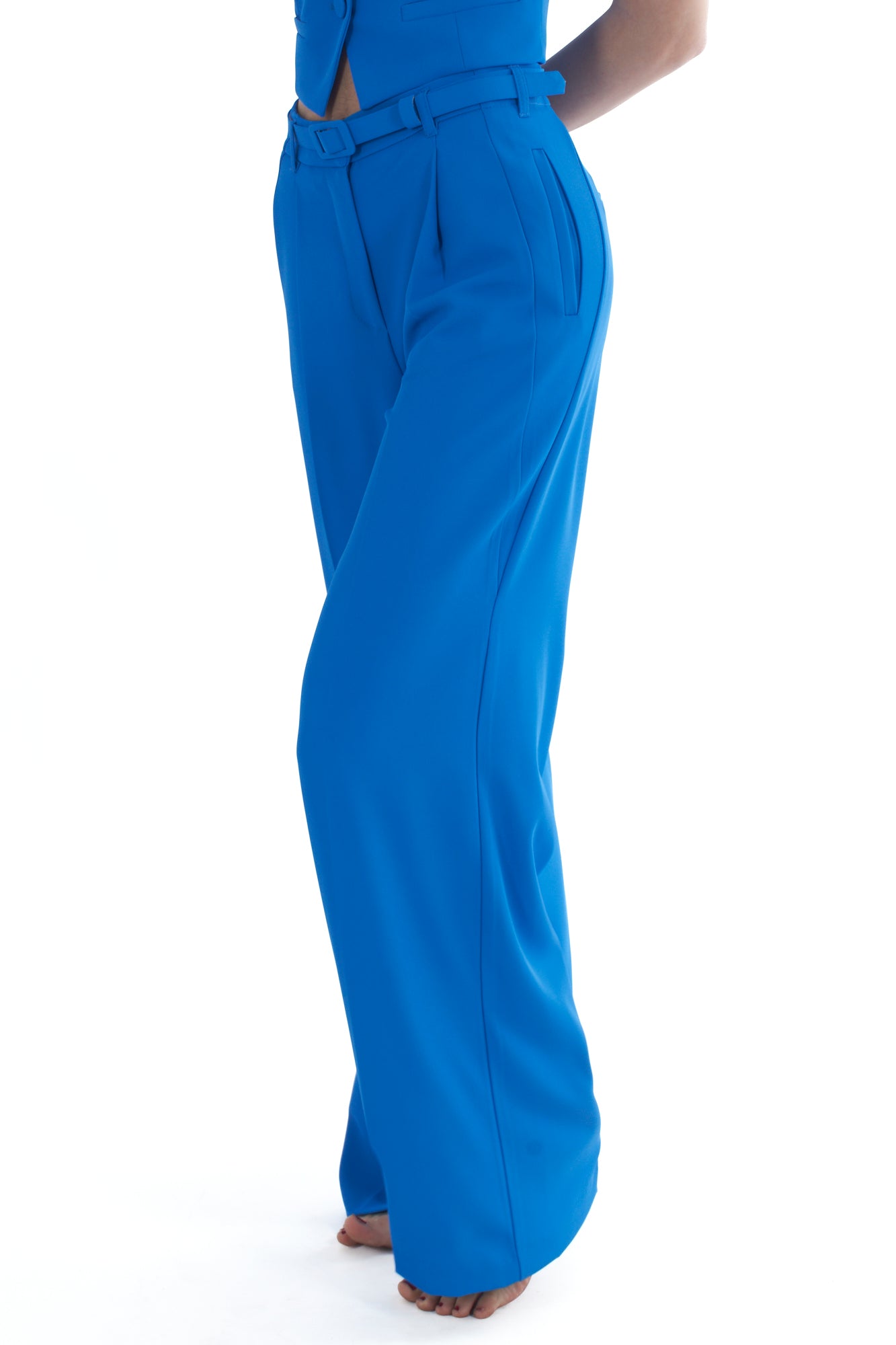 IMPERIAL pantalone palazzo con pence profonde da Donna Imperial Acqua Royal