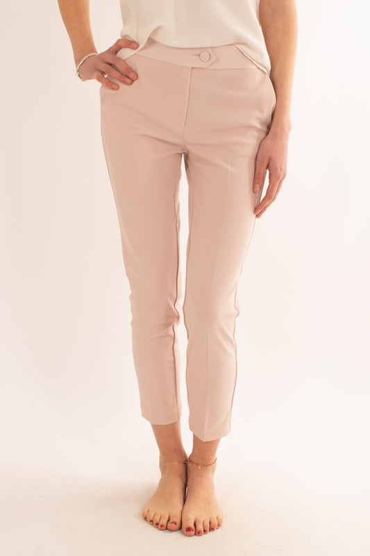 Pantalone a sigaretta con profili in raso da Donna Imperial - Candy