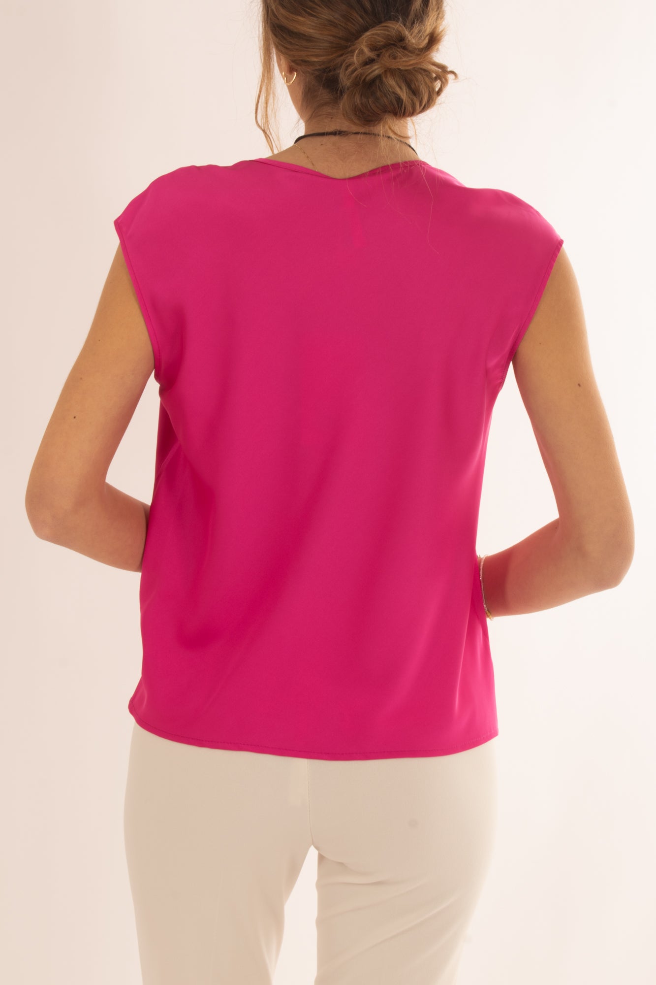 Blusa a v smanicata da Donna Imperial - Pink