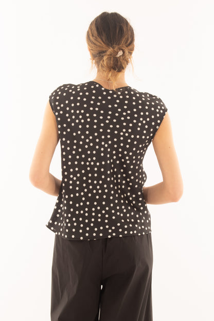 IMPERIAL Blusa a pois da Donna Imperila - Nero Nero