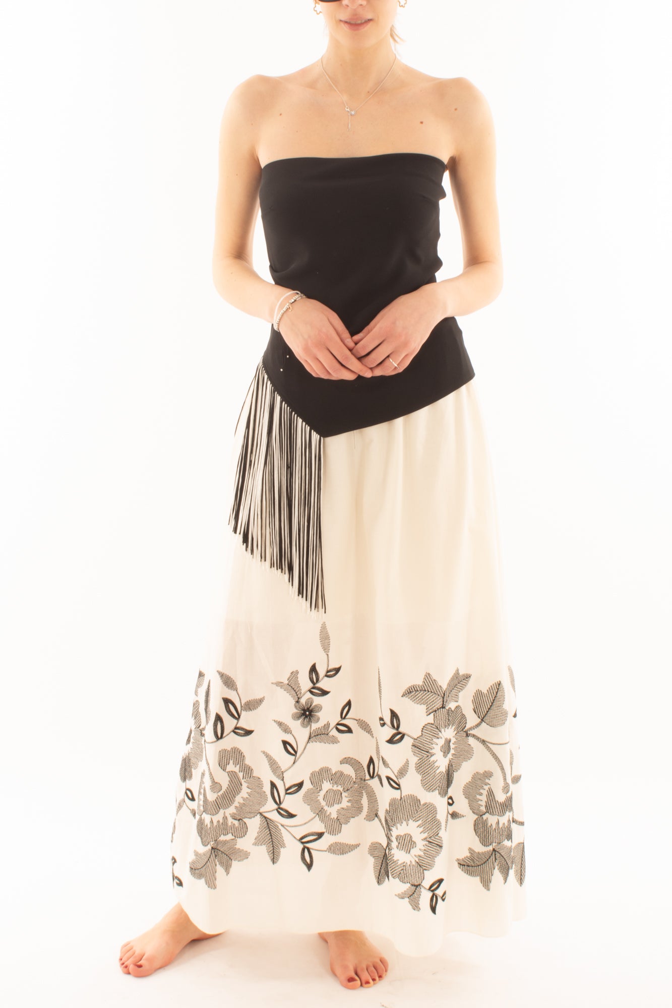 Fascia con frange da Donna Imperial - Nero