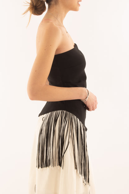 Fascia con frange da Donna Imperial - Nero