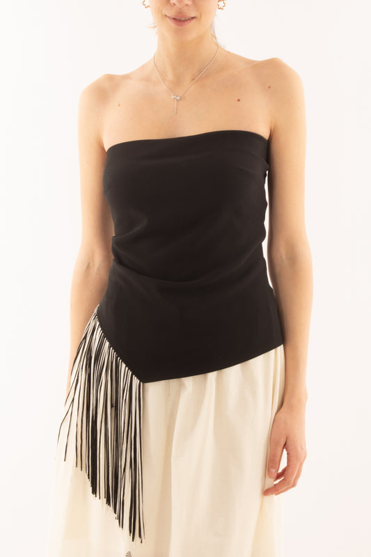 Fascia con frange da Donna Imperial - Nero