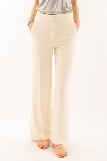 Pantalone palazzo con spacco da Donna King kong - Panna