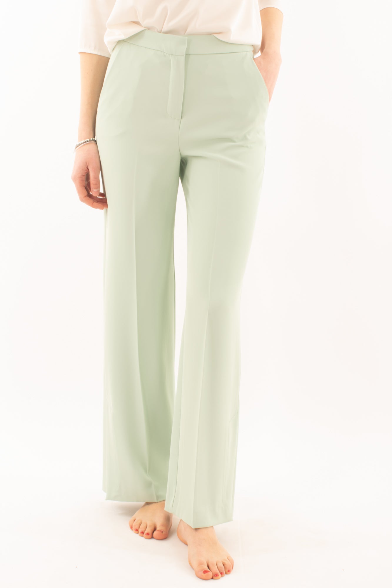 Pantalone palazzo con spacco da Donna King kong - Verdino