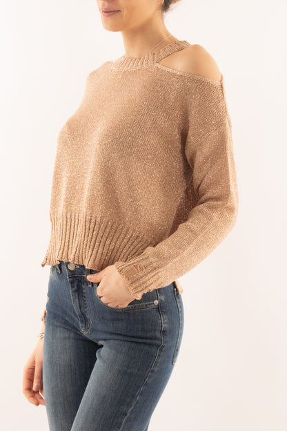 Maglia con buco da Donna King kong - Cipria