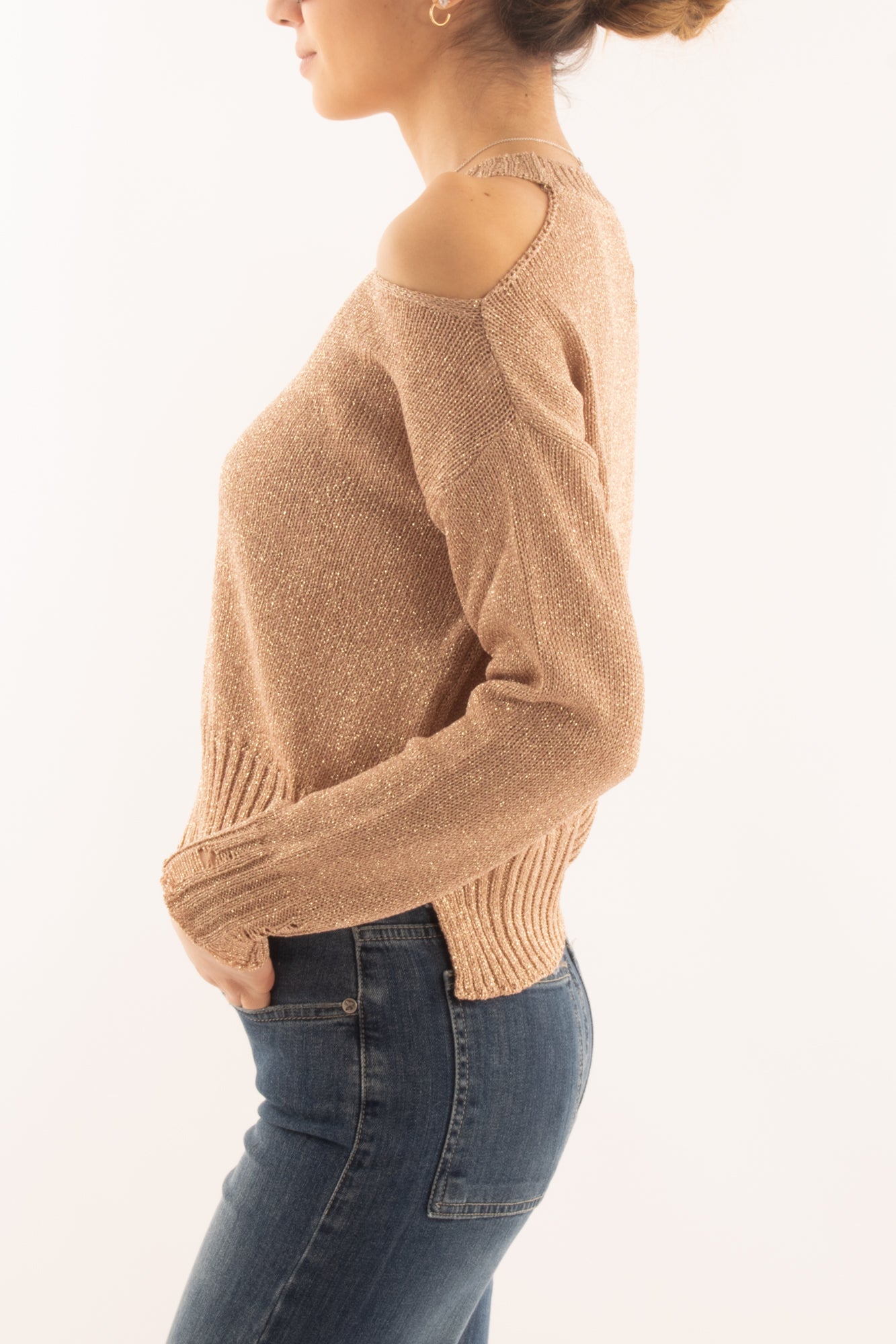 Maglia con buco da Donna King kong - Cipria