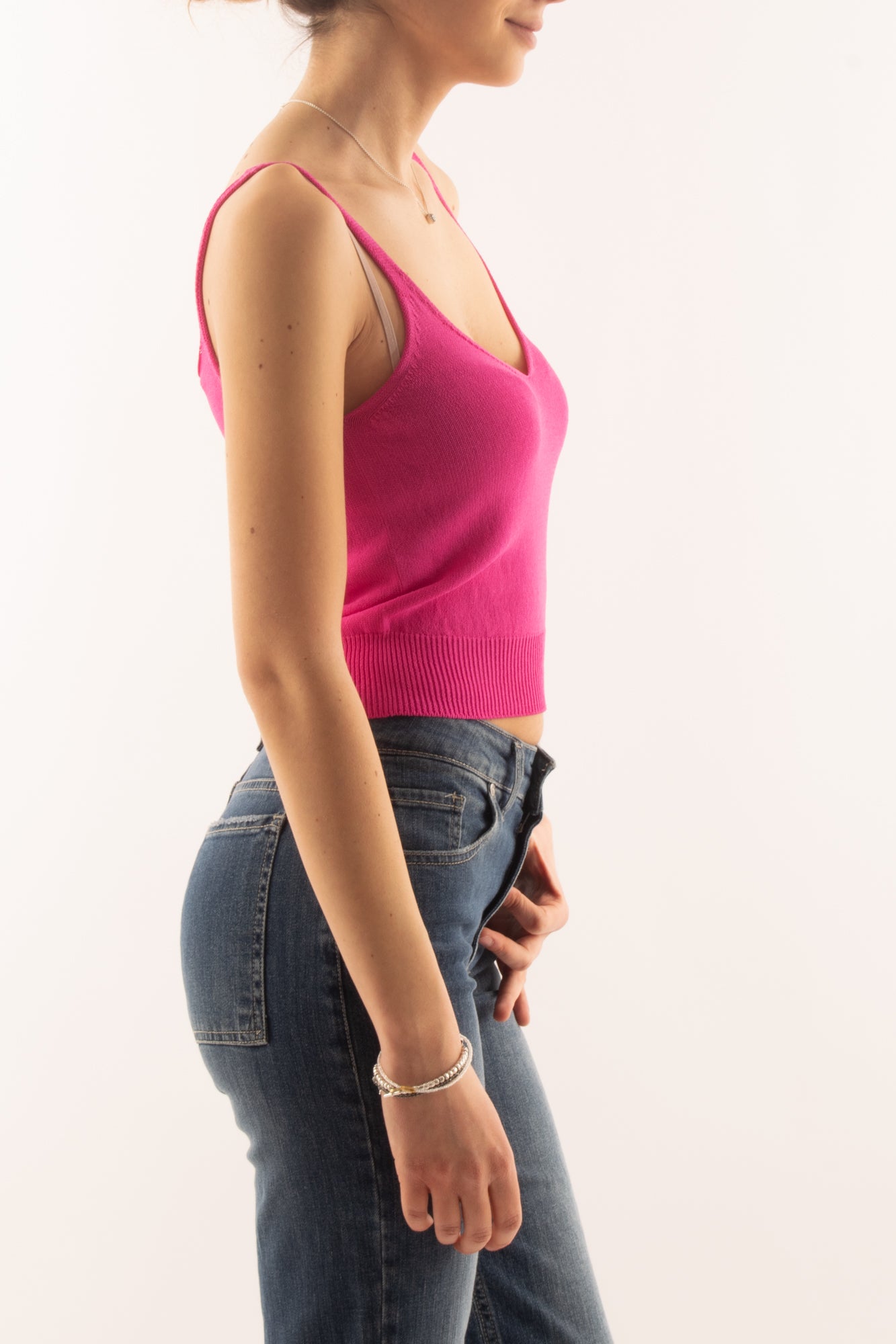 Canottiera con bretella da Donna Metoo - Fuxia