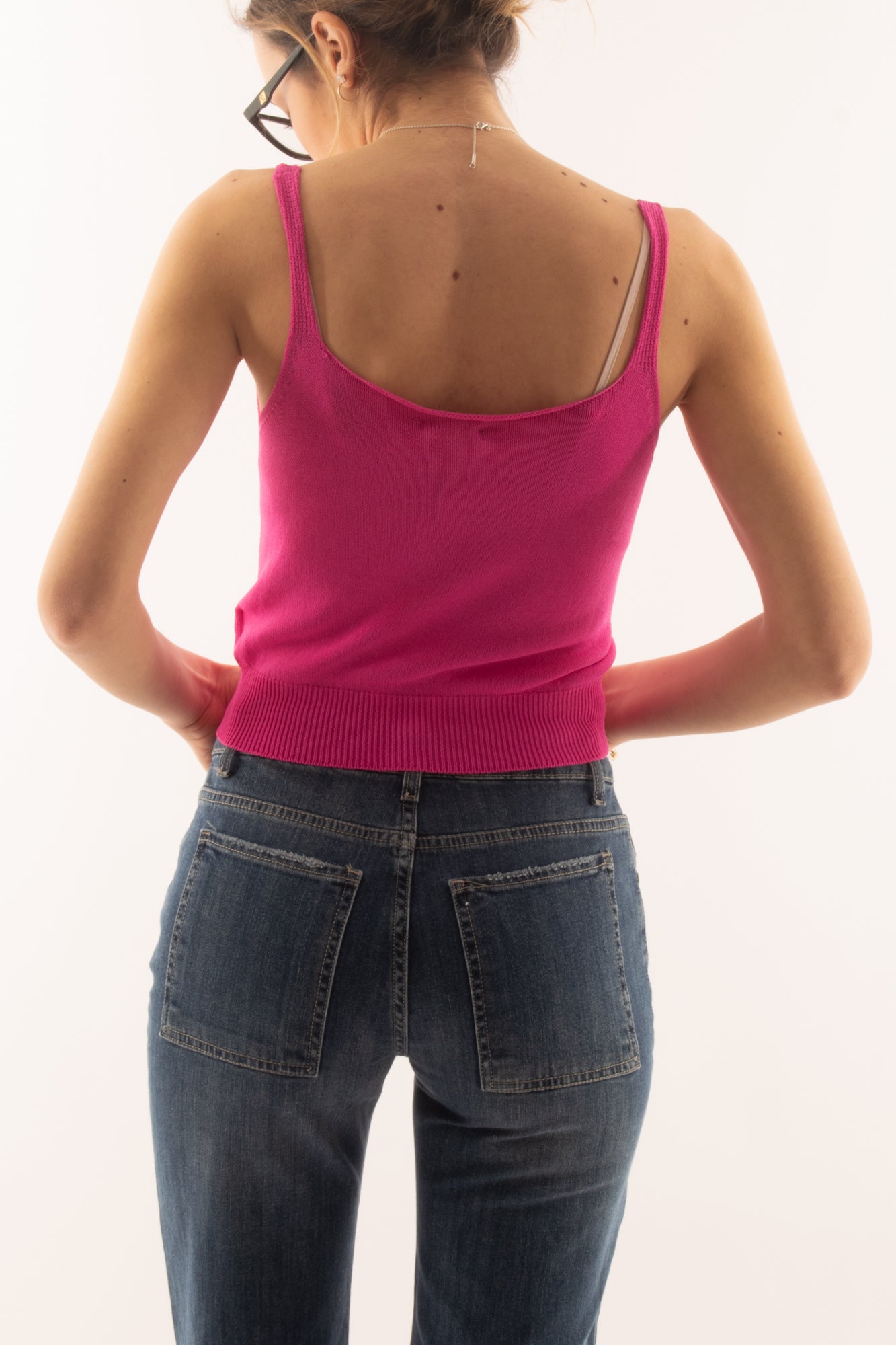 Canottiera con bretella da Donna Metoo - Fuxia