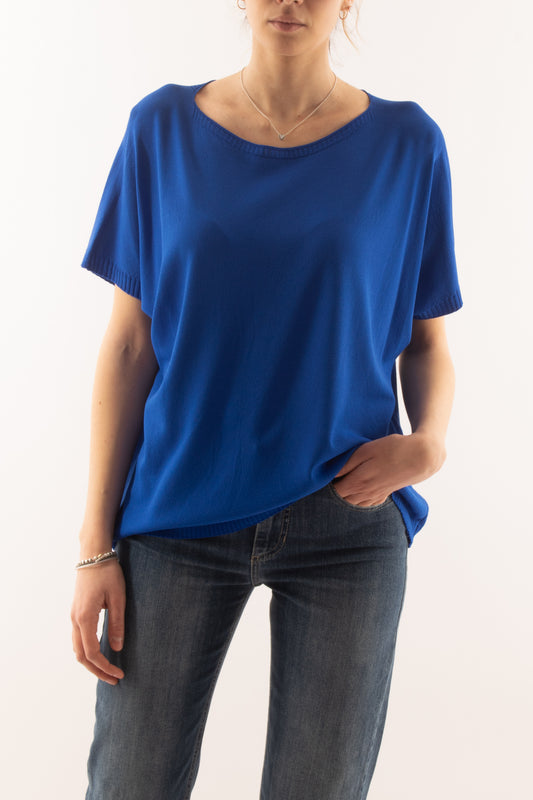 Maglia mezza manica morbida da Donna Metoo - Bluette